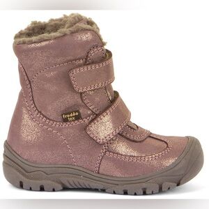 Froddo Kids Boots Tex Pink Gold Wool Zuru Tex Winter Barefoot